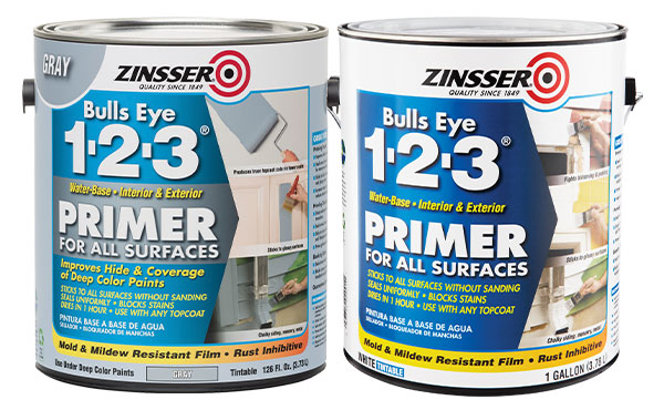 Zinsser Bulls Eye 1-2-3 Water-Base Interior/Exterior Stain Blocking Primer 1-Gal. Zinsser Bulls Eye 1-2-3 Water-Base Interior/Exterior Stain Blocking Primer 1-Gal.
