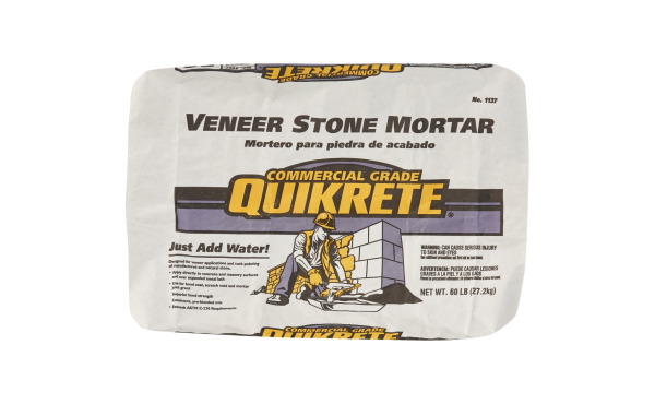 Quikrete 60 Lb. Gray Type S Veneer Stone Mortar Mix Quikrete 60 Lb. Gray Type S Veneer Stone Mortar Mix