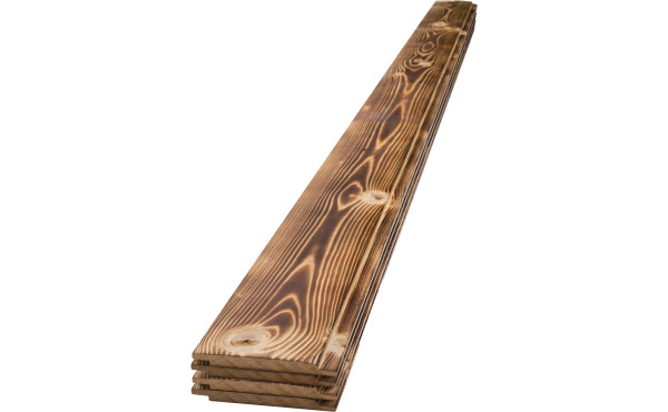 UFP-Edge 6 In. W x 8 Ft. L x 1 In. Thick Charred Wood Shiplap Board (12.33 Sq. Ft./4-Pack) UFP-Edge 6 In. W x 8 Ft. L x 1 In. Thick Charred Wood Shiplap Board (12.33 Sq. Ft./4-Pack)