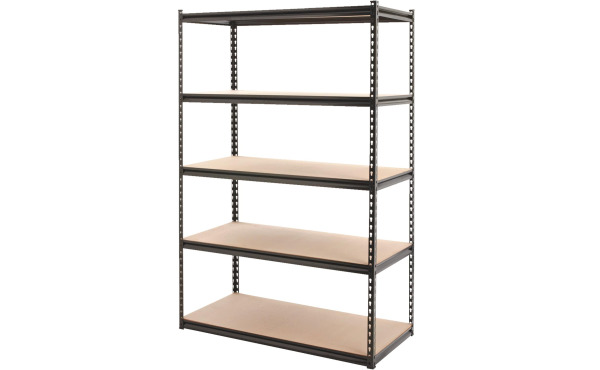 Z-Beam 48 In. x 72 In. x 24 In. Black Steel 5-Tier Shelving Z-Beam 48 In. x 72 In. x 24 In. Black Steel 5-Tier Shelving