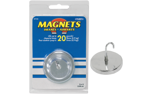 Master Magnetics 20 Lb. Magnetic 2 in. Handi-Hook Master Magnetics 20 Lb. Magnetic 2 in. Handi-Hook