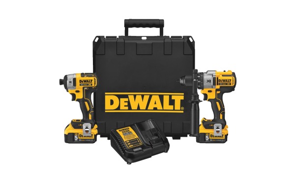 DeWalt 2-Tool 20V MAX XR Lithium-Ion Brushless Premium Hammer Drill & Impact Driver Cordless Tool Combo Kit DeWalt 2-Tool 20V MAX XR Lithium-Ion Brushless Premium Hammer Drill & Impact Driver Cordless Tool Combo Kit