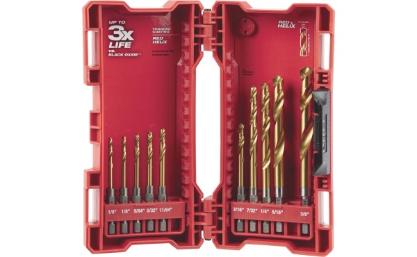 Milwaukee Shockwave 10-Piece Impact Duty Titanium Hex Shank Drill Bit Set Milwaukee Shockwave 10-Piece Impact Duty Titanium Hex Shank Drill Bit Set