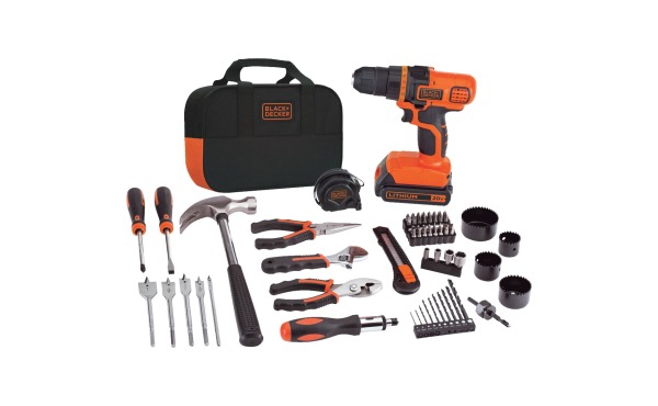 Black & Decker 20 Volt MAX Lithium-Ion 3/8 In. Cordless Drill Project Kit (68-Piece) Black & Decker 20 Volt MAX Lithium-Ion 3/8 In. Cordless Drill Project Kit (68-Piece)