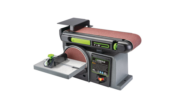 Genesis 4 In. x 36 In. Belt Sander and 6 In. Disc Genesis 4 In. x 36 In. Belt Sander and 6 In. Disc