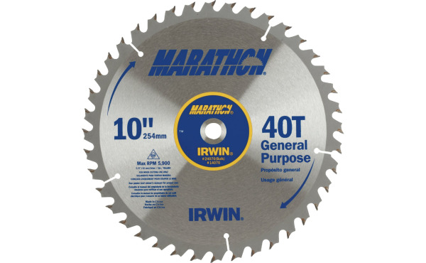 Irwin Marathon 10 In. 40-Tooth General Purpose Circular Saw Blade Irwin Marathon 10 In. 40-Tooth General Purpose Circular Saw Blade