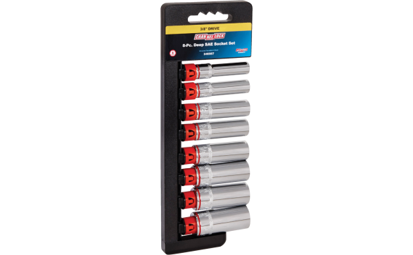 Channellock Standard & Metric 3/8 In. Drive 6-Point Deep Socket Set (8-Piece) Channellock Standard & Metric 3/8 In. Drive 6-Point Deep Socket Set (8-Piece)