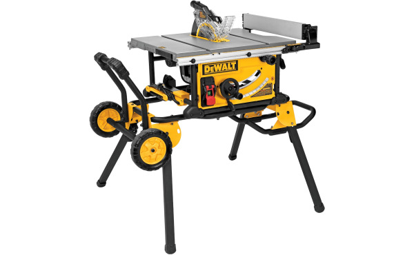 DeWalt 15A 10 In. Compact Job Site Table Saw with Rolling Stand