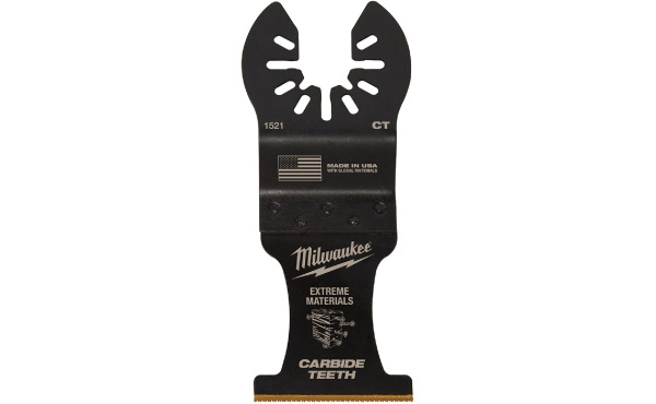 Milwaukee OPEN-LOK 1-3/8 In. Titanium-Enhanced Carbide Extreme Materials Oscillating Blade (3-Pack) Milwaukee OPEN-LOK 1-3/8 In. Titanium-Enhanced Carbide Extreme Materials Oscillating Blade (3-Pack)