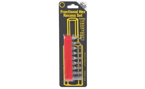 Best Way Tools 9-Piece Hex Fractional Insert Screwdriver Bit Set Best Way Tools 9-Piece Hex Fractional Insert Screwdriver Bit Set