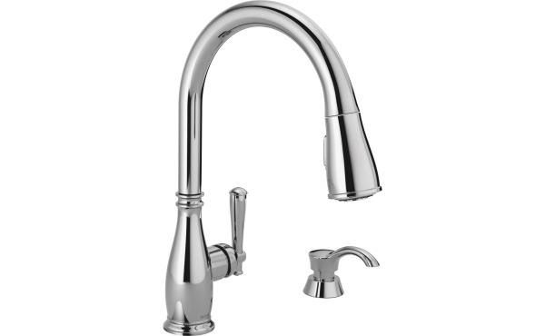 Delta Chrome Single Handle Pull-down Kitchen Faucet Delta Chrome Single Handle Pull-down Kitchen Faucet