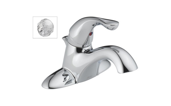 Delta Classic Chrome 1-Handle Lever 4 In. Centerset Bathroom Faucet with Pop-Up