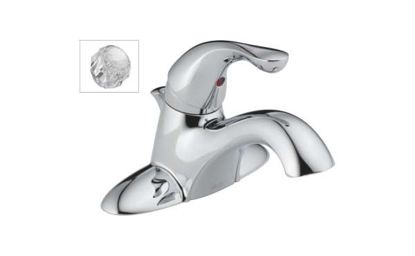 Delta Classic Chrome 1-Handle Lever 4 In. Centerset Bathroom Faucet with Pop-Up Delta Classic Chrome 1-Handle Lever 4 In. Centerset Bathroom Faucet with Pop-Up