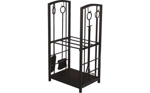 Home Impressions Fireplace Tool Set with Log Rack Home Impressions Fireplace Tool Set with Log Rack