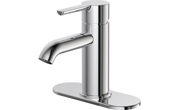 Home Impressions Chrome 1-Handle Lever 4 In. Centerset Monoblock Bathroom Faucet Home Impressions Chrome 1-Handle Lever 4 In. Centerset Monoblock Bathroom Faucet