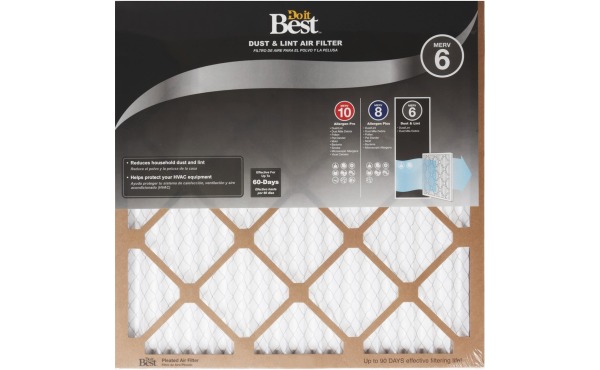 Do it Best 16 In. x 25 In. x 1 In. Dust & Lint MERV 6 Furnace Filter Do it Best 16 In. x 25 In. x 1 In. Dust & Lint MERV 6 Furnace Filter