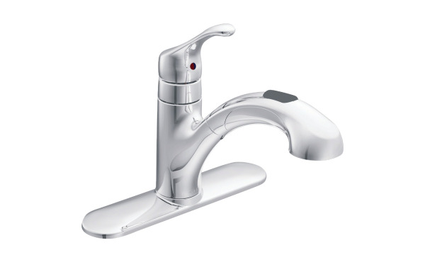 Moen Renzo Single Handle Lever Pull-Out Kitchen Faucet, Chrome Moen Renzo Single Handle Lever Pull-Out Kitchen Faucet, Chrome