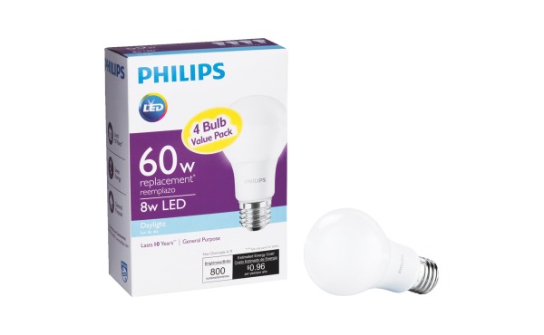 Philips 60W Equivalent Daylight/Soft White A19 Medium LED Light Bulb (4-Pack) Philips 60W Equivalent Daylight/Soft White A19 Medium LED Light Bulb (4-Pack)