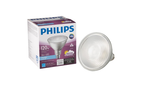 Philips 120W Equivalent Daylight/Bright White PAR38 Medium Dimmable LED Floodlight Light Bulb Philips 120W Equivalent Daylight/Bright White PAR38 Medium Dimmable LED Floodlight Light Bulb