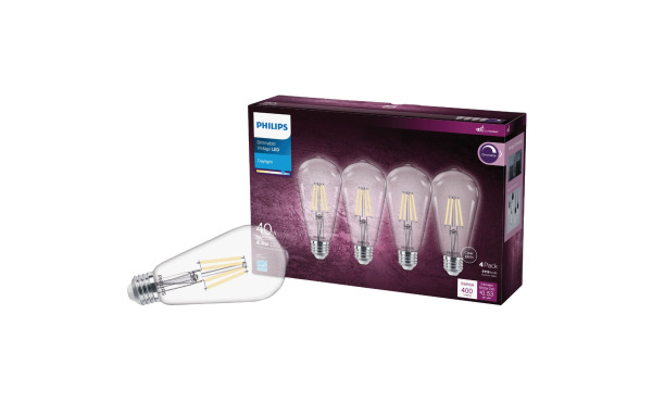 Philips Vintage 40W Equivalent Daylight ST19 Medium LED Decorative Light Bulb (4-Pack) Philips Vintage 40W Equivalent Daylight ST19 Medium LED Decorative Light Bulb (4-Pack)