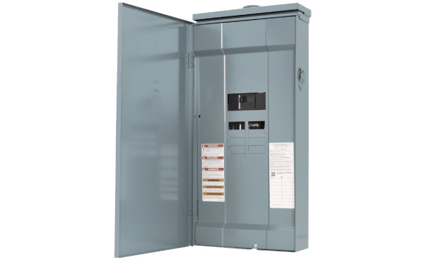 Square D Homeline 200A 8-Space 16-Circuit Raintight Main Breaker Plug-on Neutral Load Center with Feed-Through Lugs Square D Homeline 200A 8-Space 16-Circuit Raintight Main Breaker Plug-on Neutral Load Center with Feed-Through Lugs