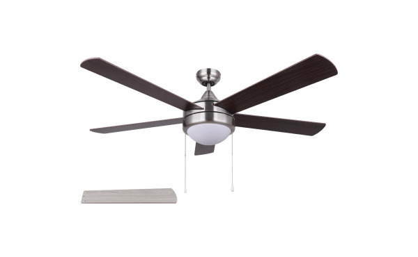 Home Impressions Preston 52 In. Brushed Nickel Ceiling Fan with Light Kit Home Impressions Preston 52 In. Brushed Nickel Ceiling Fan with Light Kit