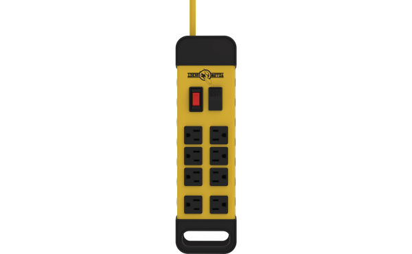 Yellow Jacket 8-Outlet Yellow Metal Power Block with 6 Ft. Cord Yellow Jacket 8-Outlet Yellow Metal Power Block with 6 Ft. Cord