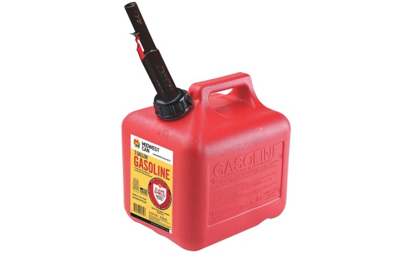 Midwest Can 2 Gal. Plastic Auto Shut Off Gasoline Fuel Can