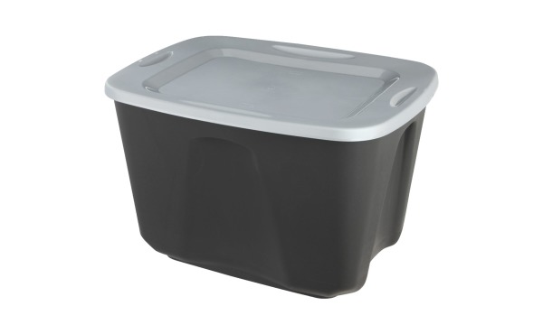 Homz 18 Gal. Black Stackable Tote Homz 18 Gal. Black Stackable Tote