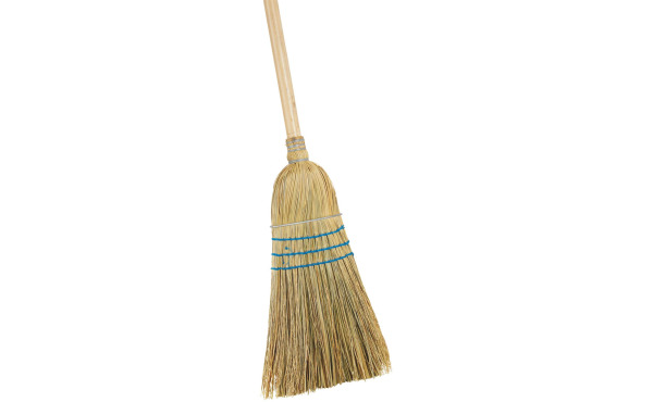 Reynera 13 In. W. x 42 In. L. Natural Hardwood Handle Good Quality Corn Broom Reynera 13 In. W. x 42 In. L. Natural Hardwood Handle Good Quality Corn Broom