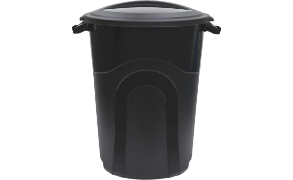 United Solutions Rough & Rugged 20 Gal. Black Trash Can with Lid