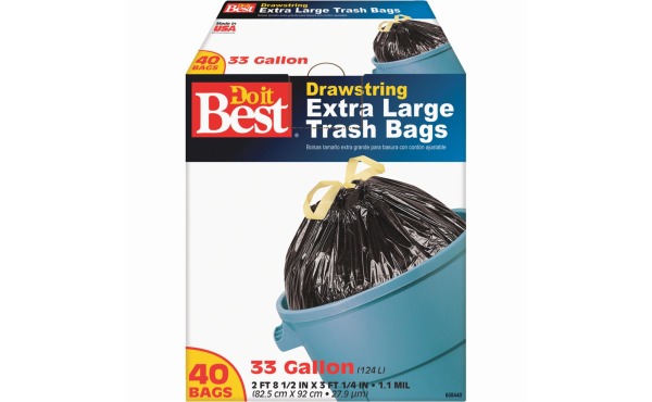 Do it Best 33 Gal. Extra Large Black Trash Bag (40-Count) Do it Best 33 Gal. Extra Large Black Trash Bag (40-Count)