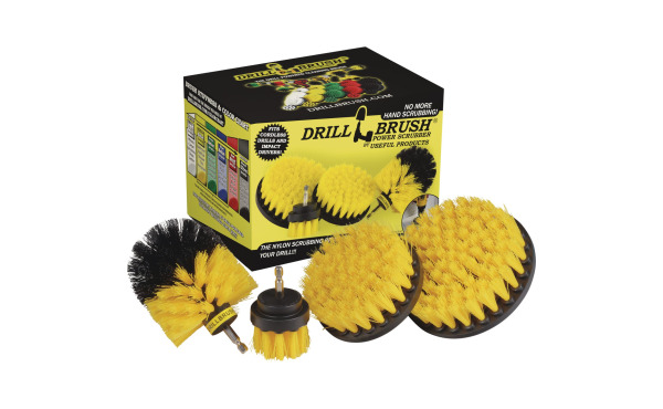 Drillbrush Bathroom Medium Yellow Drill Brush (4 Piece) Drillbrush Bathroom Medium Yellow Drill Brush (4 Piece)