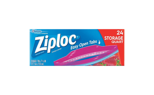 Ziploc 1 Qt. Double Zipper Food Storage Bag (24 Count) Ziploc 1 Qt. Double Zipper Food Storage Bag (24 Count)