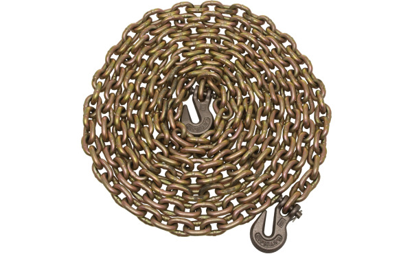 Campbell 3/8 In. 20 Ft. Yellow Chromate Finished Steel Coil Chain Campbell 3/8 In. 20 Ft. Yellow Chromate Finished Steel Coil Chain