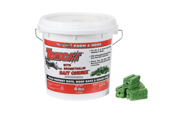 Tomcat Bait Chunx Bar Rat And Mouse Poison, 4 Lb. Tomcat Bait Chunx Bar Rat And Mouse Poison, 4 Lb.