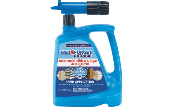 Wet & Forget 48 oz. Hose End Spray Concentrate Moss, Mildew, Algae, & Mold Stain Remover Wet & Forget 48 oz. Hose End Spray Concentrate Moss, Mildew, Algae, & Mold Stain Remover