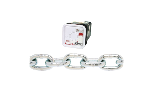 Campbell 3/8", 3/16", 5/16", 1/4" G30 Zinc-Plated Low-Carbon Steel Coil Chain Varying Lengths Campbell 3/8", 3/16", 5/16", 1/4" G30 Zinc-Plated Low-Carbon Steel Coil Chain Varying Lengths