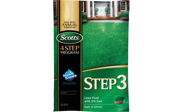 Scotts 4-Step Program Step 3 12.60 Lb. 5000 Sq. Ft. 32-0-4 Lawn Fertilizer with 2% Iron Scotts 4-Step Program Step 3 12.60 Lb. 5000 Sq. Ft. 32-0-4 Lawn Fertilizer with 2% Iron