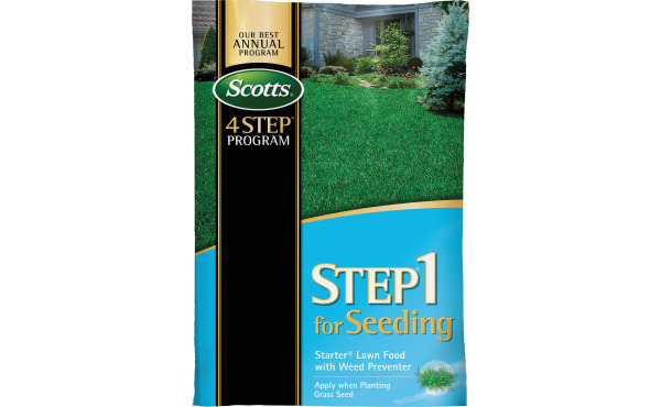 Scotts 4-Step Program Step 1 21.62 Lb. 5000 Sq. Ft. 21-22-4 Starter Fertilizer with Crabgrass Preventer Scotts 4-Step Program Step 1 21.62 Lb. 5000 Sq. Ft. 21-22-4 Starter Fertilizer with Crabgrass Preventer