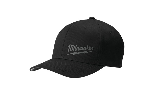 Milwaukee FlexFit Black Fitted Hat Milwaukee FlexFit Black Fitted Hat