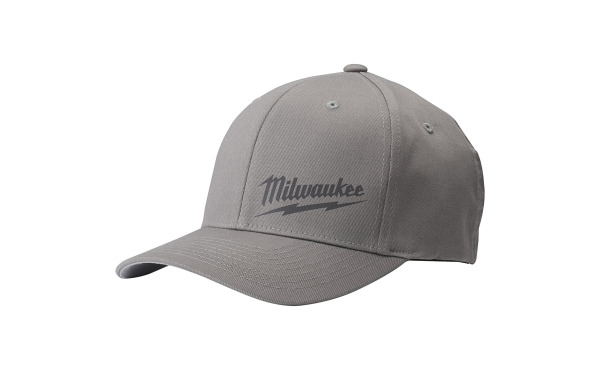 Milwaukee FlexFit Gray Fitted Hat Milwaukee FlexFit Gray Fitted Hat