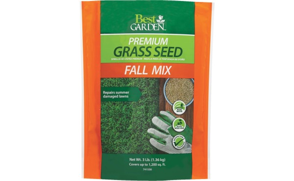 Best Garden 3 Lb. 750 Sq. Ft. Coverage Fall Mix Grass Seed Best Garden 3 Lb. 750 Sq. Ft. Coverage Fall Mix Grass Seed