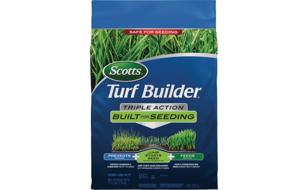 Scotts Turf Builder Triple Action 17.2 Lb. 4000 Sq. Ft. 21-22-4 Lawn Fertilizer Scotts Turf Builder Triple Action 17.2 Lb. 4000 Sq. Ft. 21-22-4 Lawn Fertilizer