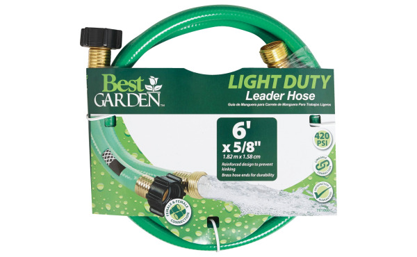 Best Garden 5/8 In. Dia. x 6 Ft. L. Leader Hose with Male & Female Couplings Best Garden 5/8 In. Dia. x 6 Ft. L. Leader Hose with Male & Female Couplings