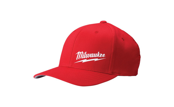 Milwaukee FlexFit Red Fitted Hat Milwaukee FlexFit Red Fitted Hat