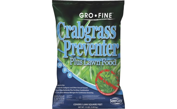 Gro-Fine 13 Lb. 5000 Sq. Ft. 30-0-4 Lawn Fertilizer with Crabgrass Preventer Gro-Fine 13 Lb. 5000 Sq. Ft. 30-0-4 Lawn Fertilizer with Crabgrass Preventer