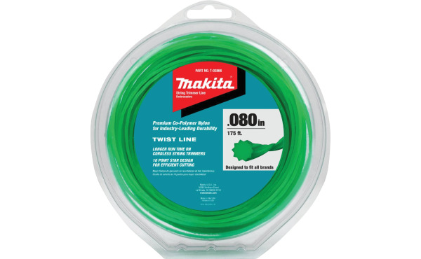 Makita 0.080 In. x 175 Ft. Twisted Trimmer Line Makita 0.080 In. x 175 Ft. Twisted Trimmer Line