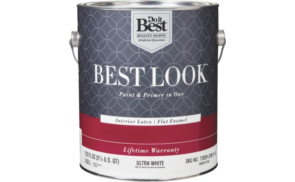 Best Look Latex Paint & Primer In One Interior Wall Paint, Ultra White, 1 Gal. Best Look Latex Paint & Primer In One Interior Wall Paint, Ultra White, 1 Gal.