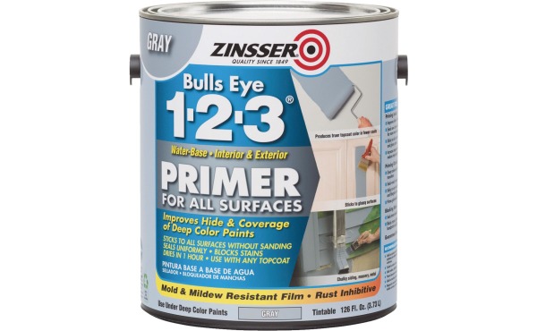Zinsser Bulls Eye 1-2-3 Water-Base Interior/Exterior Stain Blocking Primer Zinsser Bulls Eye 1-2-3 Water-Base Interior/Exterior Stain Blocking Primer